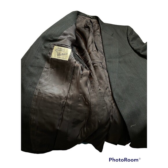 Vintage Tailored Elegance by Victors Washington Mall Suit 43R Mens Pin Striped - Picture 3 of 15